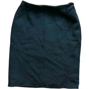 Gianni Versace Authentic Designer Black Midi Pencil Skirt